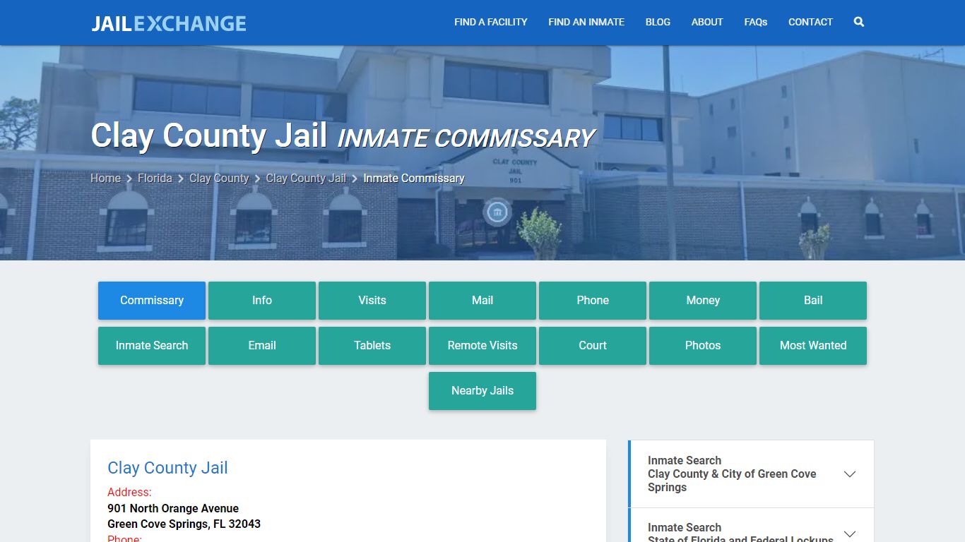 Inmate Commissary, Care Packs - Clay County Jail, FL