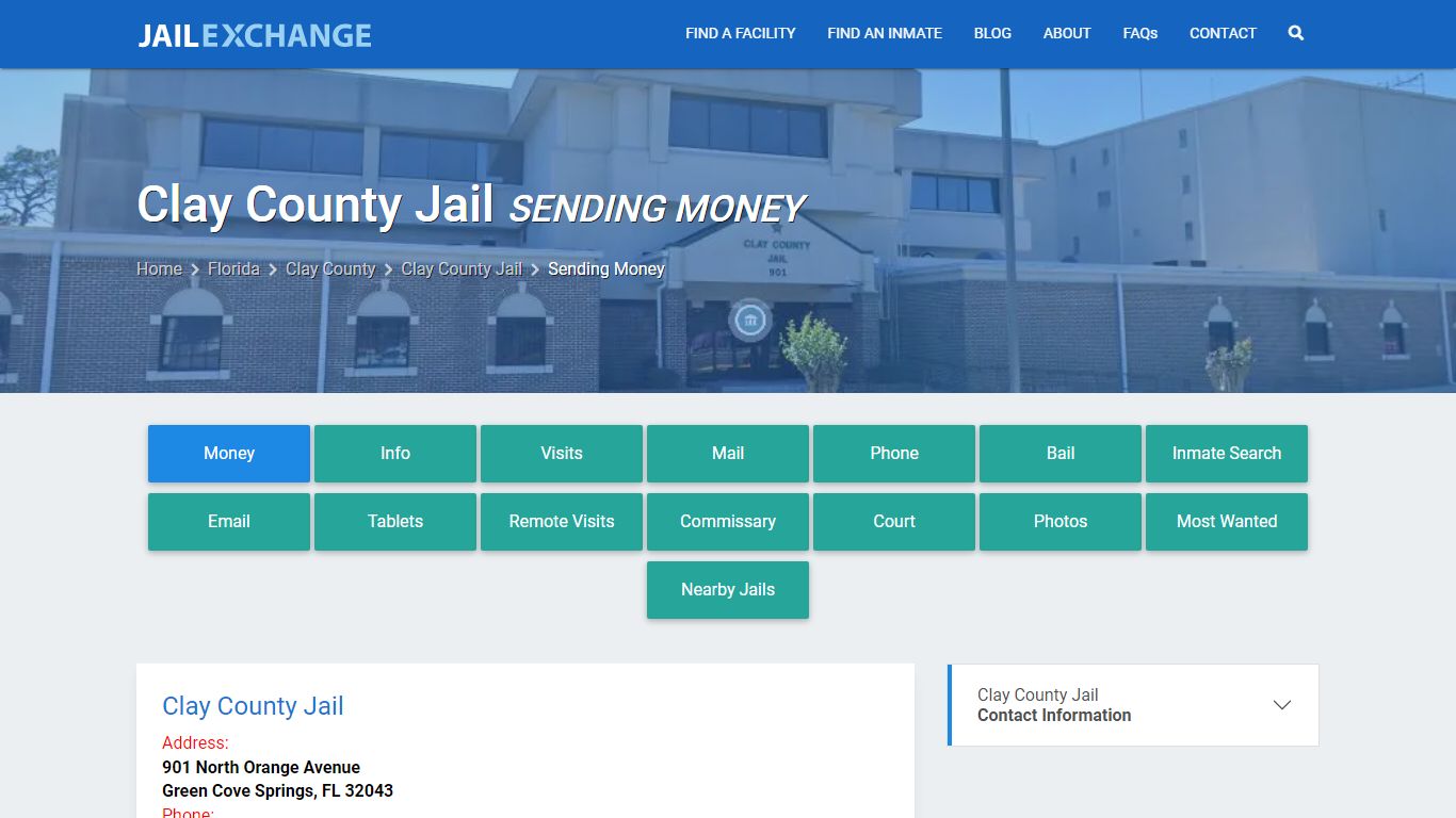 Send Money to Inmate - Clay County Jail, FL - Jail Exchange